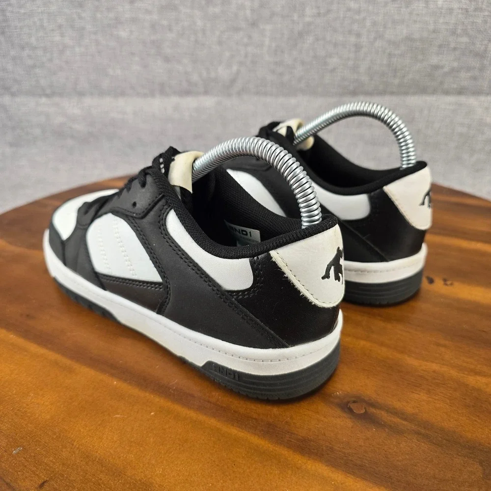 AND1 Womens Low Top Basketball Sneakers‎ Black White WMA142ES013 Size 6